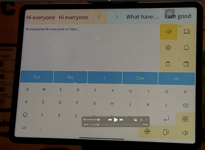 Screenshot of Predictable being demonstrated at 2024 ATIA Conference